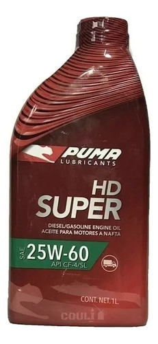 Aceite Puma Hd Super 25w60 X 1 Litro