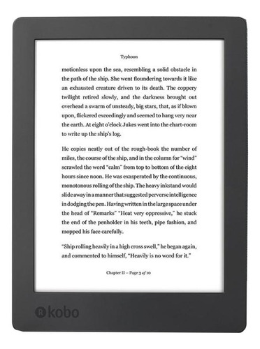E-Reader Kobo Aura H2O 8GB negro con pantalla de 6.8" 265ppp