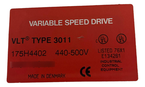 Inversor Danfoss Vlt Type 3011 175h4402 440-500v 17-15a (Usado)