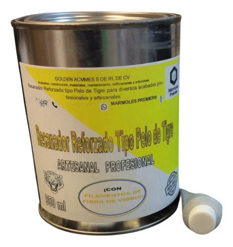 Resanador Reforzado Pelo De Tigre Fibra De Vidrio 950ml Mp.