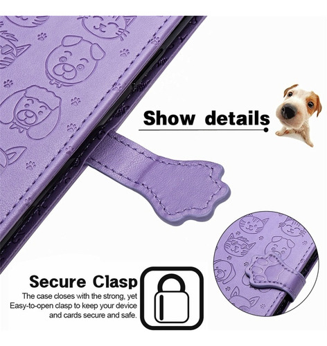 Funda De Gato Y Perro For Zte Nubia, Con Correa Y Tarjetero