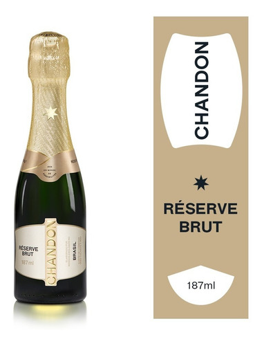 Espumante brasileiro branco Brut Réserve Chandon Baby chardonnay garrafa 187mLChandon Baby adega Chandon 187 ml