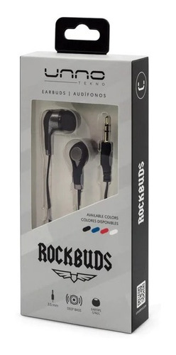 Audifonos Unno Tekno Rockbuds 3.5mm
