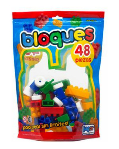 Bloques X48 Piezas En Bolsa 20x26cm Jugar - 404