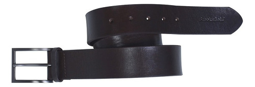 Cinturon Hombre Cuero Natural Metal Brooksfield Moda Cc1038 Color Marrón Diseño De La Tela Liso Talle 100