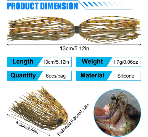 Faldas De Silicona Para Señuelos De Pesca De 50 Hebras