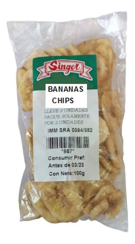 Bananas Chips 100g. Lleve 3 Pague 2.