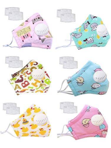 Tapa Boca Niños Mascarilla Importado Valvula X2+ 2 Filtros