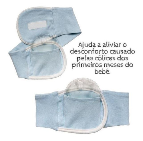 Imagem 9 de 10 de Cinta Térmica Para Cólica Do Bebê Azul Buba