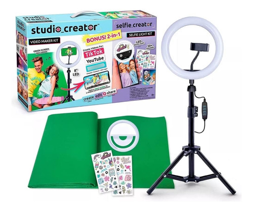 Studio Creator Kit De Video Maker Bonus! 2 En 1 Kit De Luz S