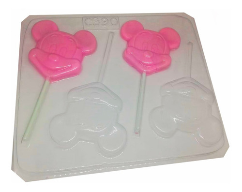 Molde Acetato Para Chocolatinas Lollipops Mickey Mod 111