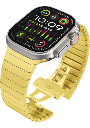 Malla Para Apple Watch Series 9/8/7/se Ultra 2 49mm Gold