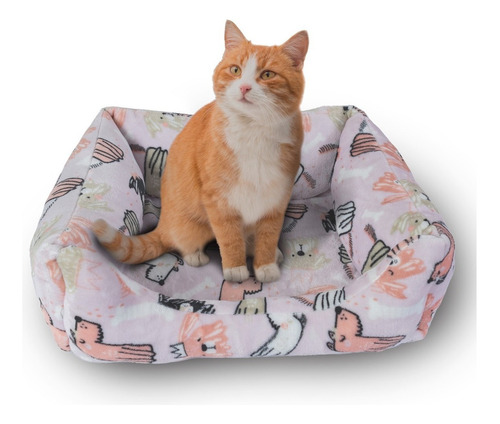 Cama Mediana Para Perro Ó Gato Pet Biasi Diseño Pink