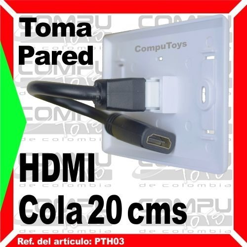 Faceplate Hdmi Plastico Cola 20 Cms Ref Pth03 Computoys Sas