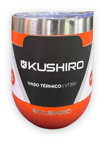 Vaso Térmico Taza Jarra Kushiro 350cc Tapa Doble Acero Inox 