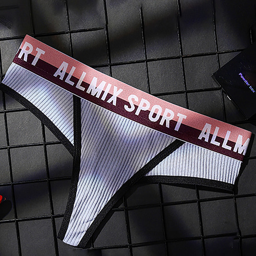Bragas Deportivas A Rayas Para Mujer, Cómodas, Cintura Baja,