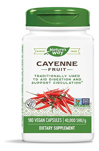 Natures Way Cayenne 180 Capsulas