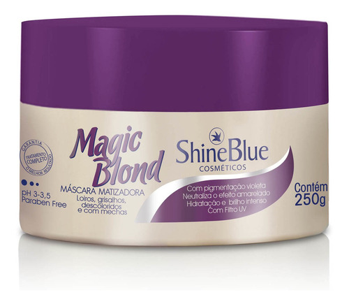 Imagem 1 de 1 de Máscara Shine Blue Magic Blond 250g