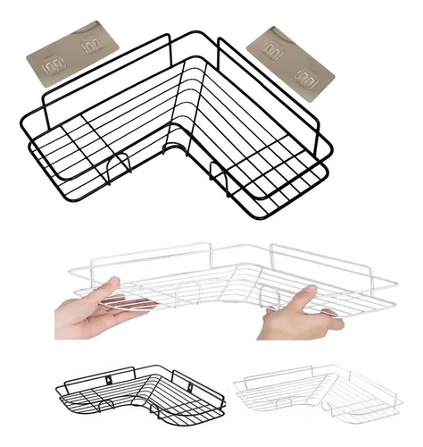 Porta Shampoo Suporte Sem Furo Cantoneira Adesivo Banheiro