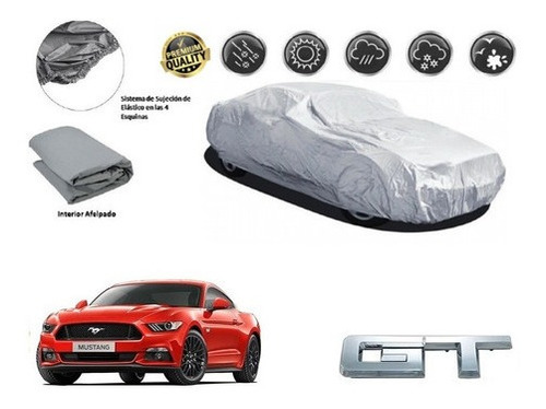 Funda Cubreauto Afelpada Premium Ford Mustang Gt V8 2017