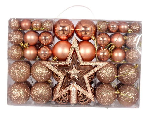 L Juego De 101 Adornos De Bolas Navideñas Para Decoración