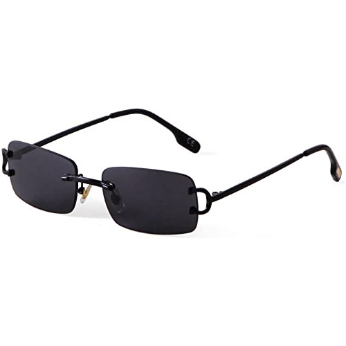 Judoo Retro Gafas De Rectángulo Rimless Para Mujer C5gze