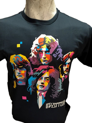 Remera Led Zeppelin Cabezas Premium Colores Robert Plant