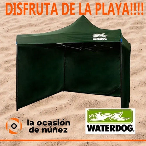 Imagen 4 de 7 de Gazebo Waterdog Exterior Playa 3x3 Autoarmable Estacas