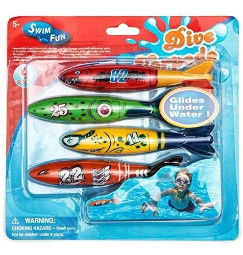 Swimfun Agua Torpedo Juguete Desliza Bajo El Agua - Los Niño