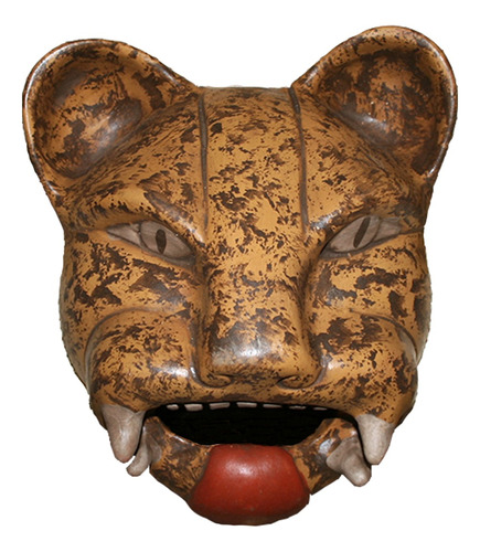 Máscara De Jaguar / Hembra Y/o Macho / Artesanía Mexicana
