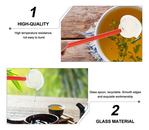 Cucharilla De Vidrio De Estilo Japonés Con Mango Largo Para