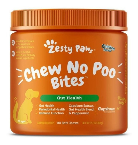 Zesty Paws Chew No Poo Suplemento Contra La Coprofagia 