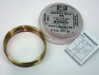 76310 Harris Safety-silv 45 45% Silver Solder Brazing Al Spp