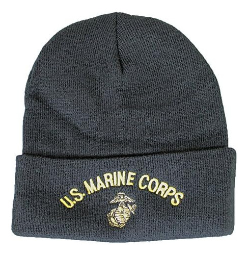 Ee. Uu. Gorra De Punto Marine Corps (gorra De Reloj), Negra,