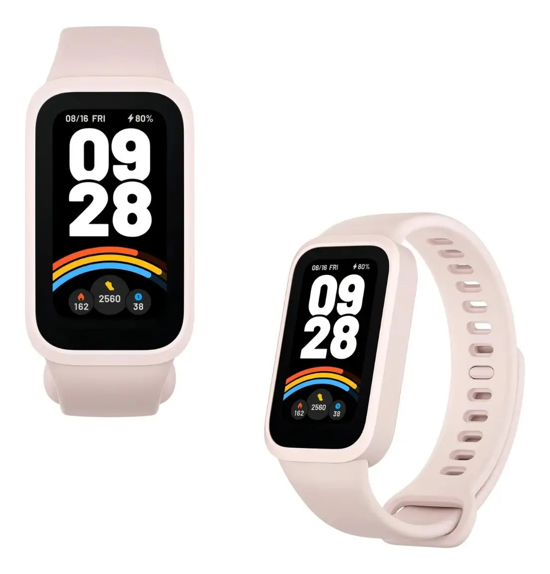 Relógio Xiaomi Smart Band 9 Active Preto Monitor Saúde Pro Rosa-claro Lisa