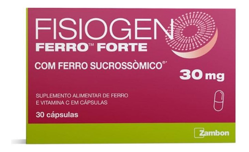 Kit Fisiogen Ferro Forte 30mg Com 6un De 30 Cápsulas Cada