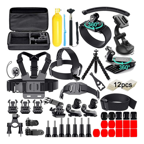 Kit Accesorios Cámaras Go Pro Cámaras De Acción 61 Piezas  