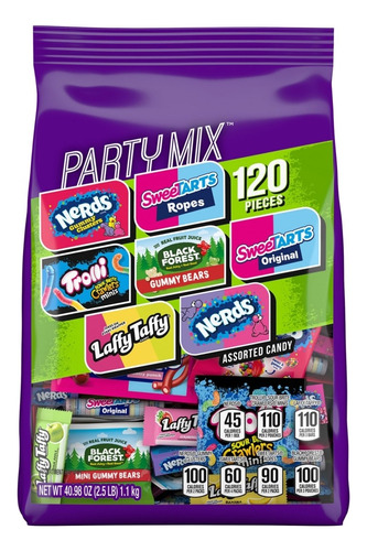 Dulces Party Mix Sweetarts Nerds Gummy Bears 120 Piezas