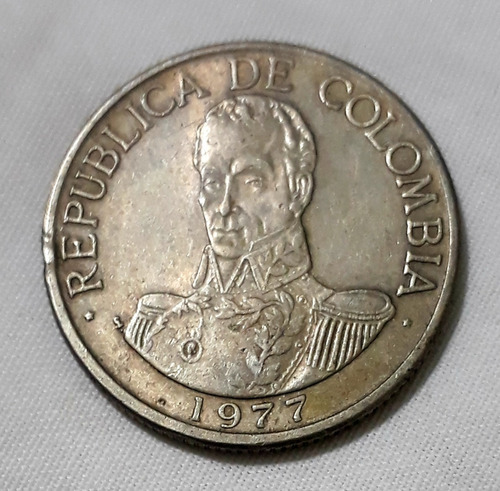 Moneda Colombiana Año 1977 - 1 Peso