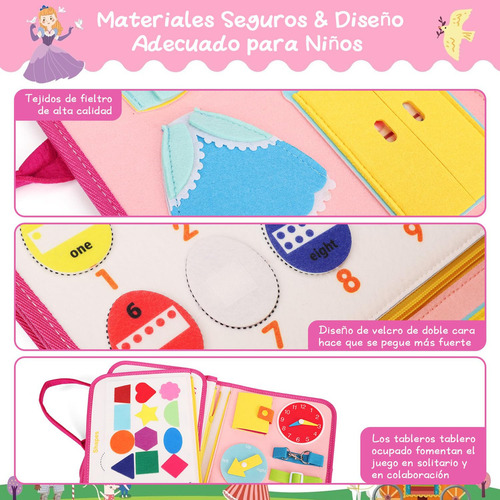 R0x Libro Sensorial, Tablero Montessori Ocupado, Juguetes /