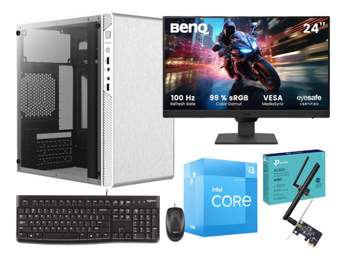 Kit Pc Cpu Intel Core I3 12va 8gb 250gb Ssd Monitor, Teclado