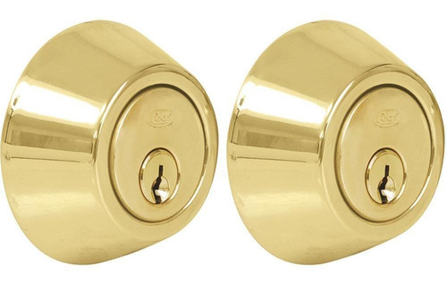 Cerrojo Tubular Doble, Acabado Latón Brillante Lock 16ce