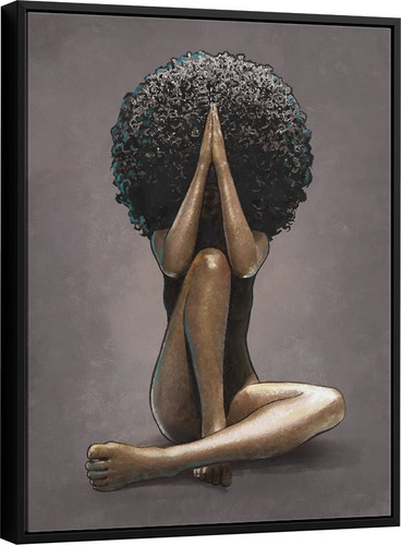 Quadro Rainha Africana Afro 100x76cm Para Sala E Quarto 