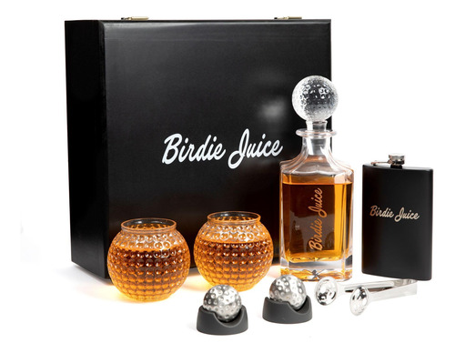 Birdie Juice - Juego De Whisky De Golf Con Vasos De Whisky D