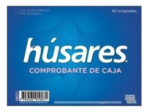 Talonario Comprobante De Caja 40 Hojas Husares