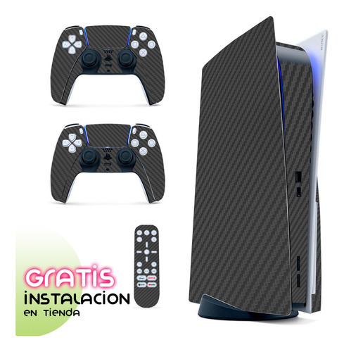 Ps5 Skin Fibra De Carbono Protector Disk Digital Inmediato