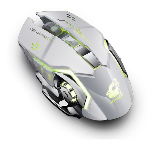 Mouse De Juego Inalámbrico Usb Recargable Led Silent 2.4 G