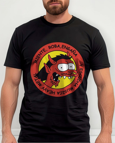 Playera Demonio Miento Roba Engaña Bart Simpson