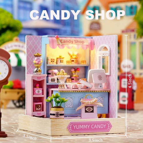 Casa De Muñecas En Miniatura Con Kit De Muebles Diy 3d