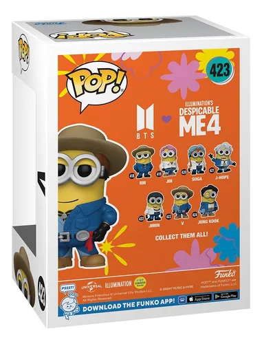 Figura De Vinilo Funko Pop! Rocks Minions X Bts V De 11,3 Cm
